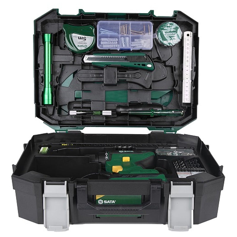 Bộ máy khoan búa dùng Pin 18V và dụng cụ cầm tay 88 chi tiết SATA 05152