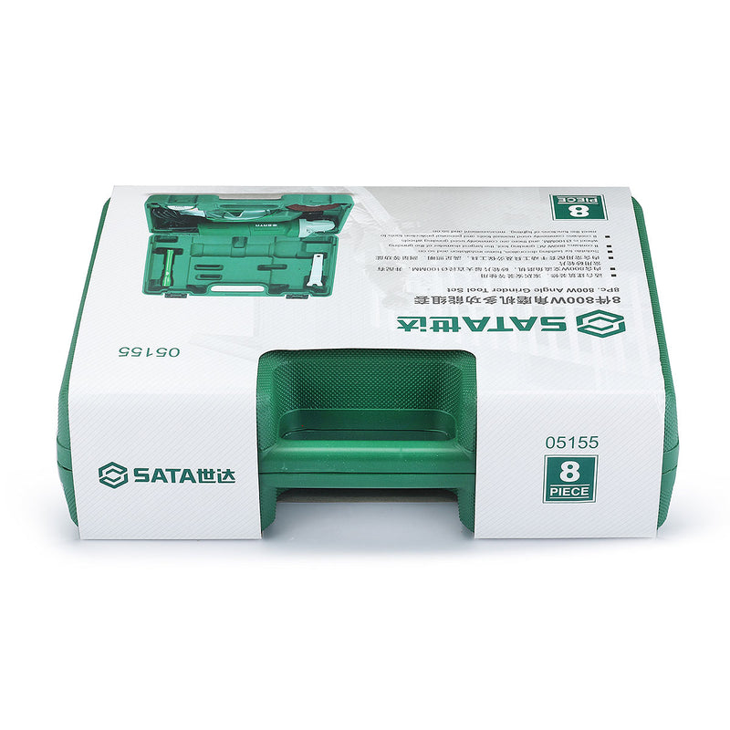 Bộ máy mài góc 8 chi tiết SATA 05155 công suất 800W, đường kính lưỡi 100mm