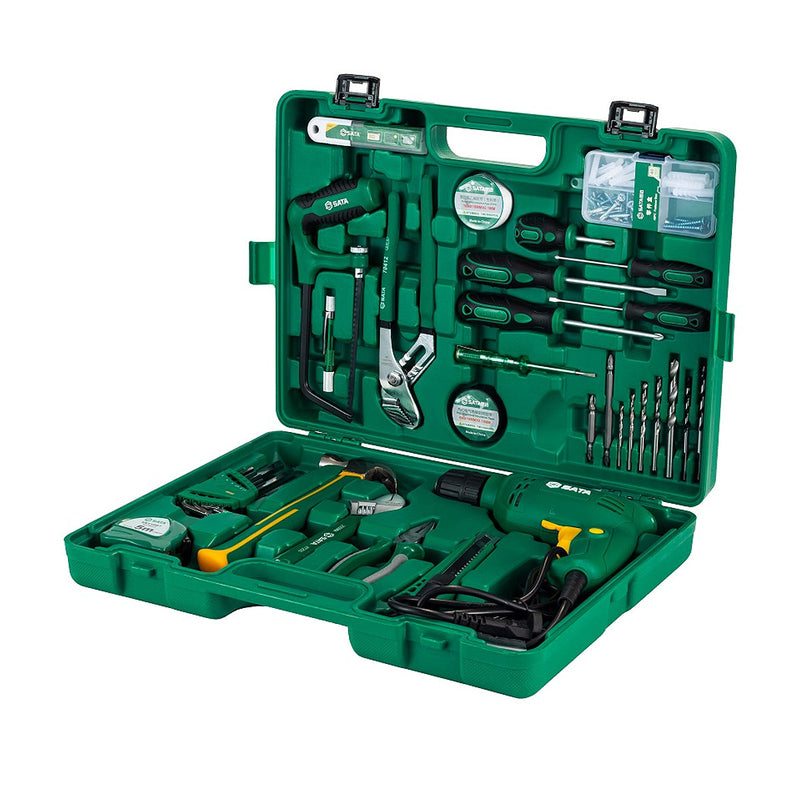 Bộ máy khoan gỗ thép và dụng cụ tổng hợp 58 chi tiết SATA 05156
