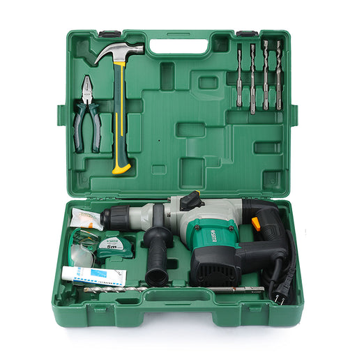 Bộ máy khoan bê tông 3 chức năng SATA 05157 800W 12 chi tiết kèm phụ kiện, hộp đựng.