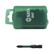Hộp 10 mũi vặn vít đầu bake SATA 05437 PH1 x 50mm, thép S2, đuôi lục giác 1/4 inch, mũi chịu lực.