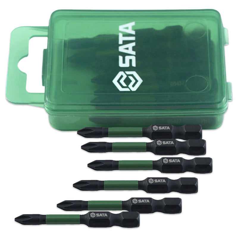 Hộp 10 mũi vặn vít SATA 05438 kích thước PH2 x 50mm