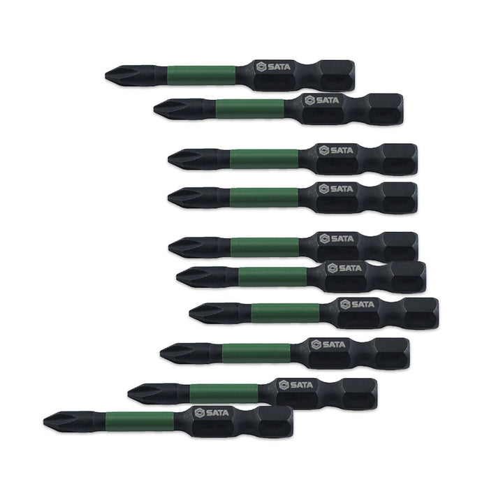 Hộp 10 mũi vặn vít SATA 05438 kích thước PH2 x 50mm