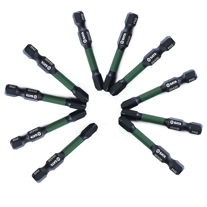 Hộp 10 mũi vặn vít SATA 05439 kích thước PH3 x 50mm