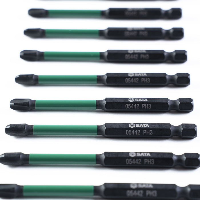 Hộp 10 mũi vặn vít SATA 05442 kích thước PH3 x 89mm
