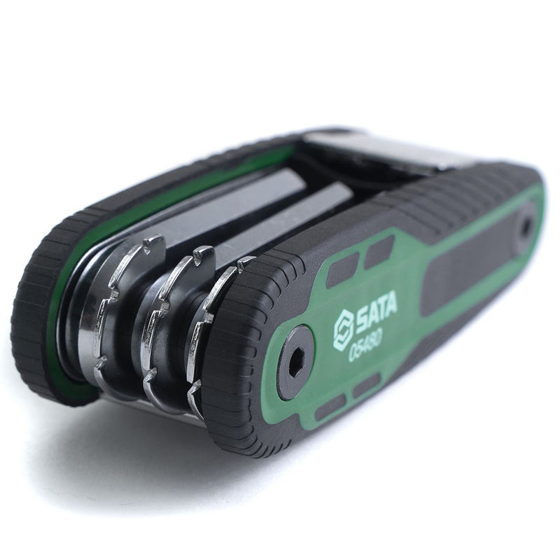 Bộ lục giác gập hệ mét 8 chi tiết SATA 05480 kích thước từ 1.5mm - 8mmm