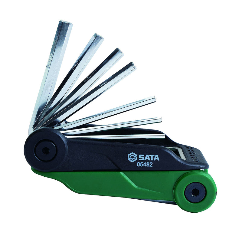 Bộ lục giác và tua vít kết hợp, dạng gập 14 chi tiết SATA 05482