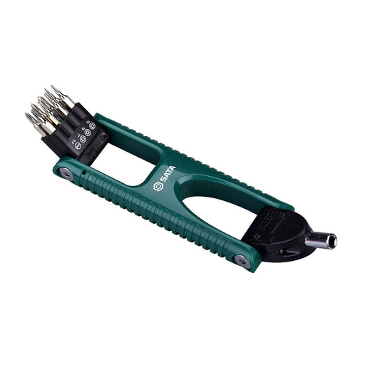 Bộ mũi vặn vít SATA 05486 8 chi tiết, thép S2, gấp gọn, đầu từ, tay cầm công thái học