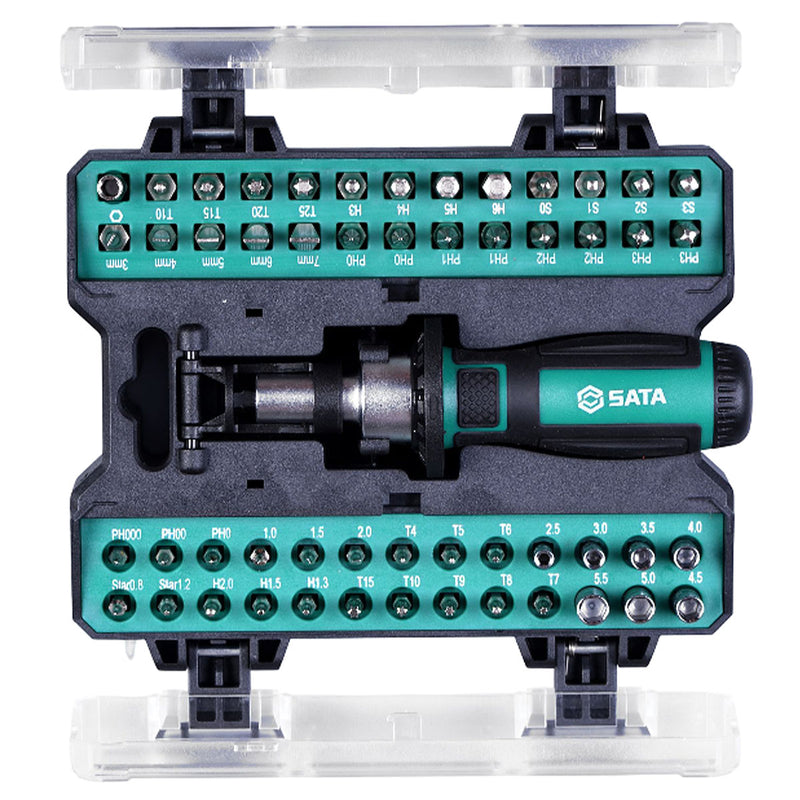 Bộ mũi vặn vít, kèm tay vặn 53 chi tiết SATA 05492