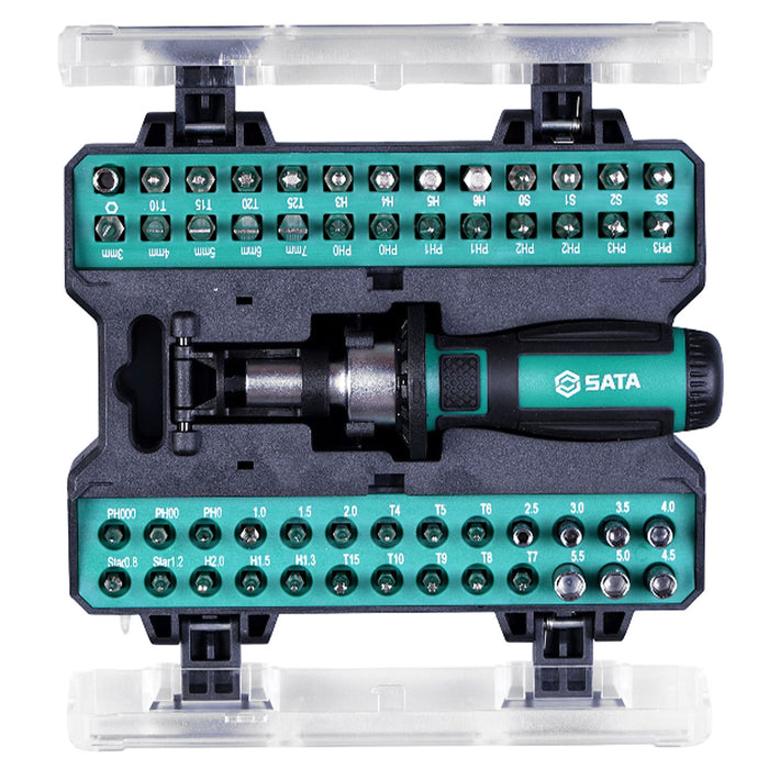 Bộ mũi vặn vít, kèm tay vặn 53 chi tiết SATA 05492