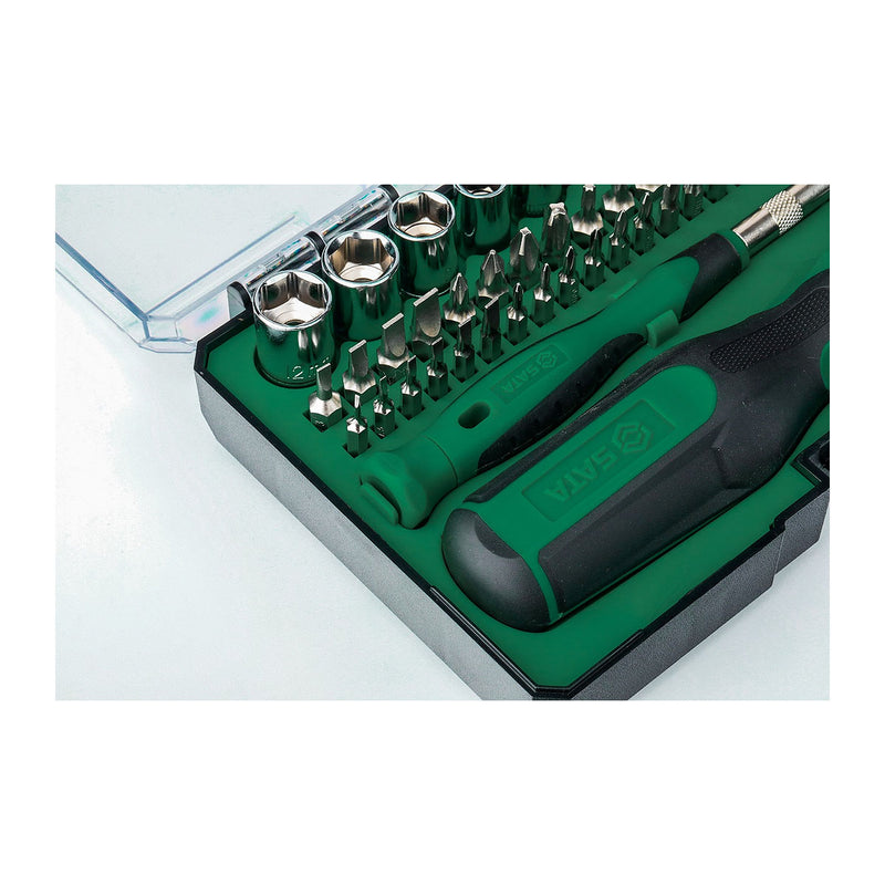 Bộ đầu tuýp và mũi vặn vít 49 chi tiết SATA 05494 đuôi lục giác 6.35mm (1/4 inch)