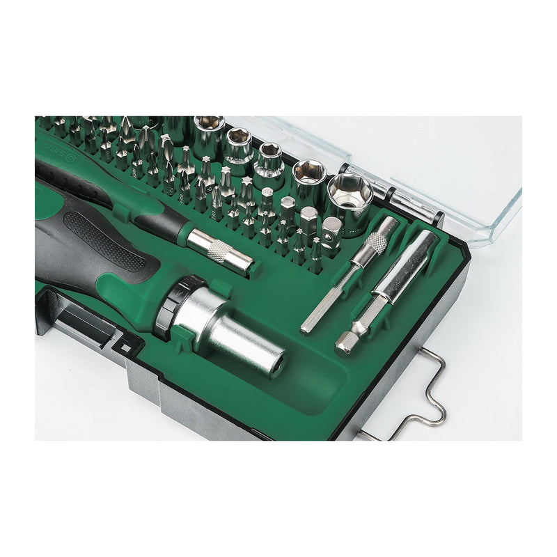 Bộ đầu tuýp và mũi vặn vít 49 chi tiết SATA 05494 đuôi lục giác 6.35mm (1/4 inch)