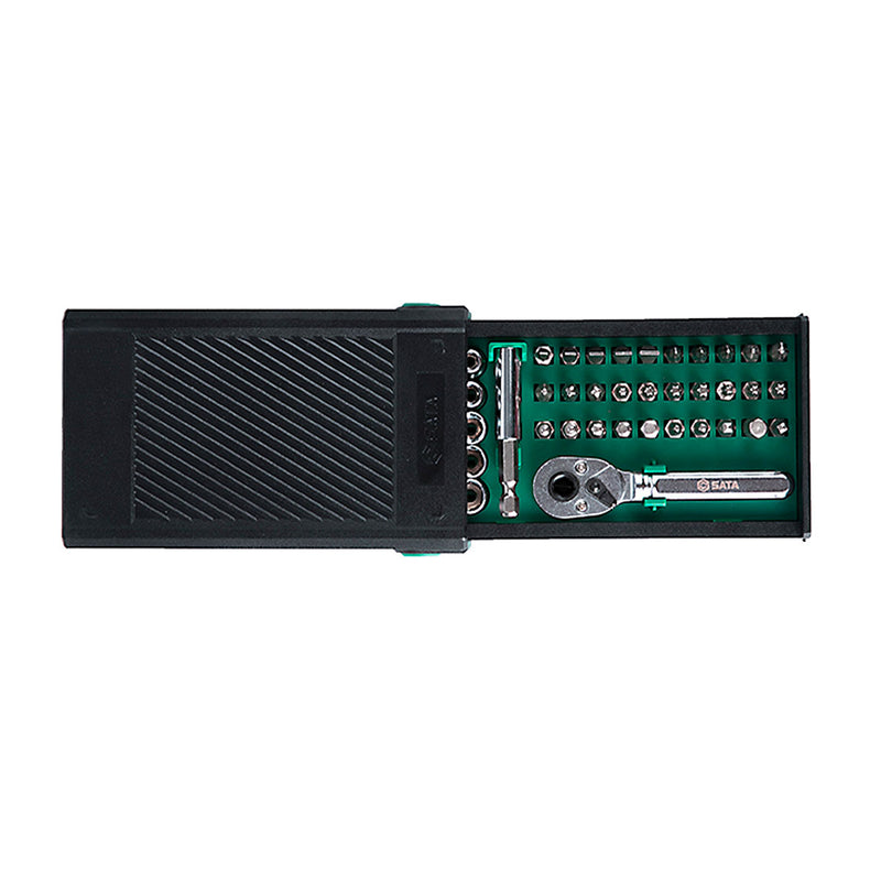 Bộ đầu tuýp và mũi vặn vít 37 chi tiết SATA 05496A cốt 1/4 inch