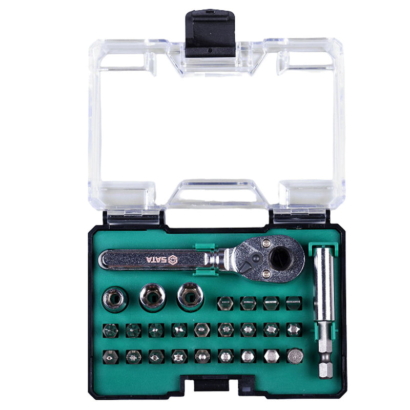 Bộ đầu tuýp và mũi vặn vít 27 chi tiết SATA 05497