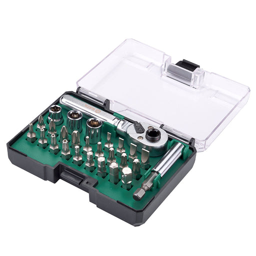 Bộ đầu tuýp và mũi vặn vít 27 chi tiết SATA 05497 - Dụng cụ sửa chữa đa năng