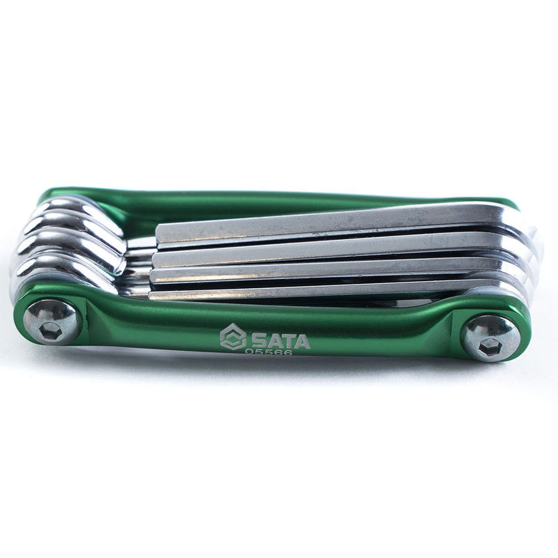 Bộ lục giác và tua vít dạng gập 8 chi tiết SATA 05566
