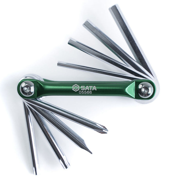 Bộ tua vít và lục giác kết hợp dạng gập 8 chi tiết SATA 05566