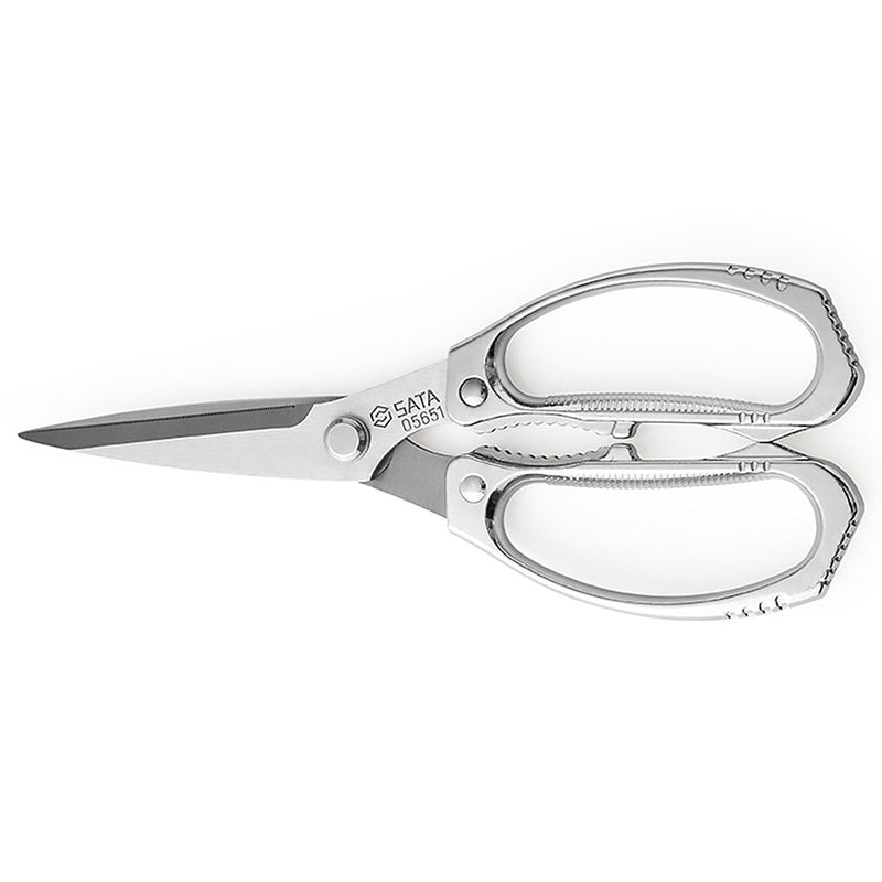 Kéo Inox cường lực SATA 05651 178mm lưỡi răng chống trượt, tay cầm hợp kim kẽm, bền bỉ, chống gỉ.