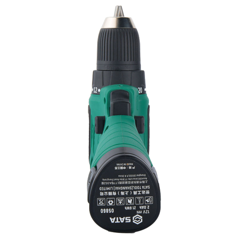 Máy khoan gỗ thép SATA 05803 dùng Pin 12V, đầu kẹp 10mm