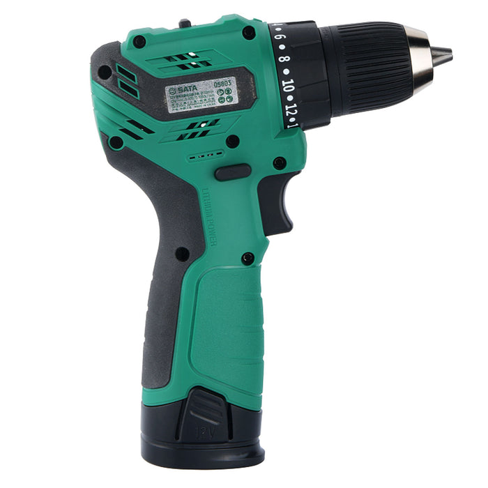 Máy khoan gỗ thép SATA 05803 dùng Pin 12V, đầu kẹp 10mm