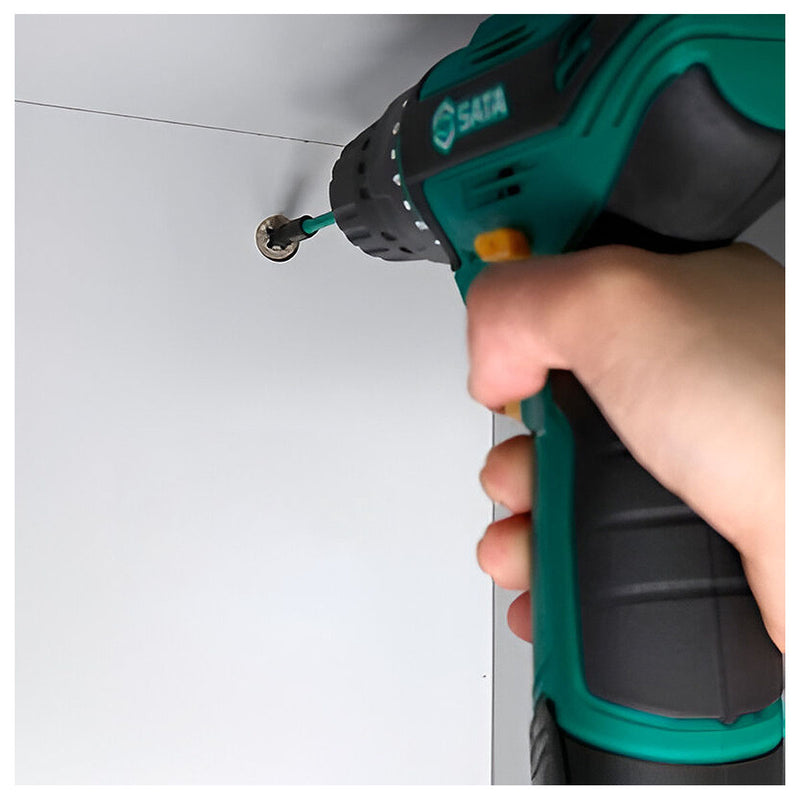 Máy khoan gỗ thép SATA 05806 dùng Pin 12V, đầu kẹp 10mm
