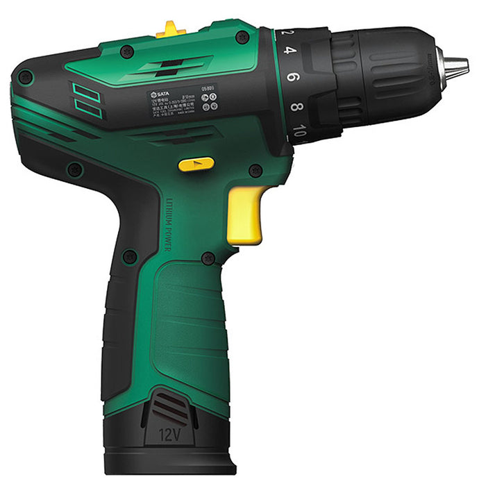 Máy khoan gỗ thép SATA 05806 dùng Pin 12V, đầu kẹp 10mm