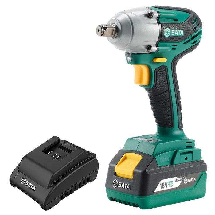Máy siết bu lông SATA 05818 dùng Pin 18V, cốt 1/2 inch