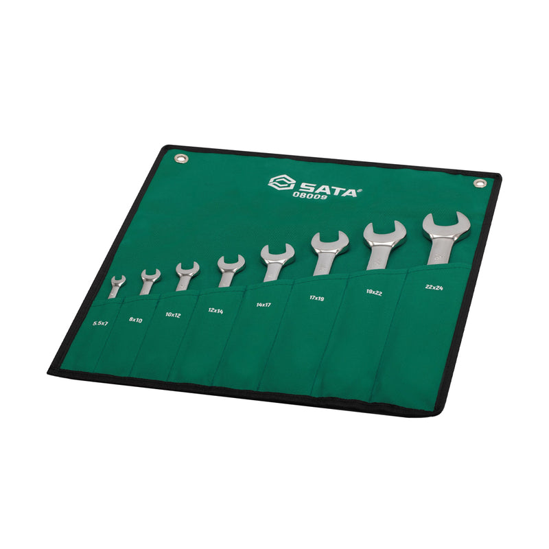 Bộ cờ lê 2 đầu miệng 8 chi tiết SATA 08009