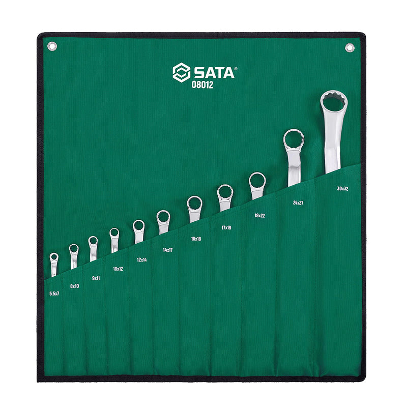 11点 フルポリッシュ ボックスエンドレンチセット SATA 08012