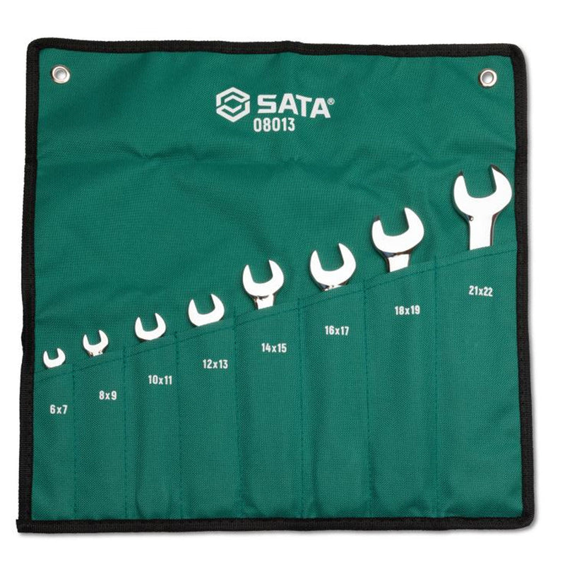 Bộ cờ lê 2 đầu miệng 8 chi tiết SATA 08013 kích thước từ 6mm - 22mm