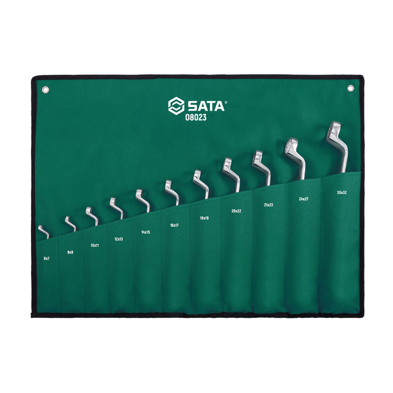 11ピース ディープオフセットボックスエンドレンチセット 6mm～32mm SATA 08023