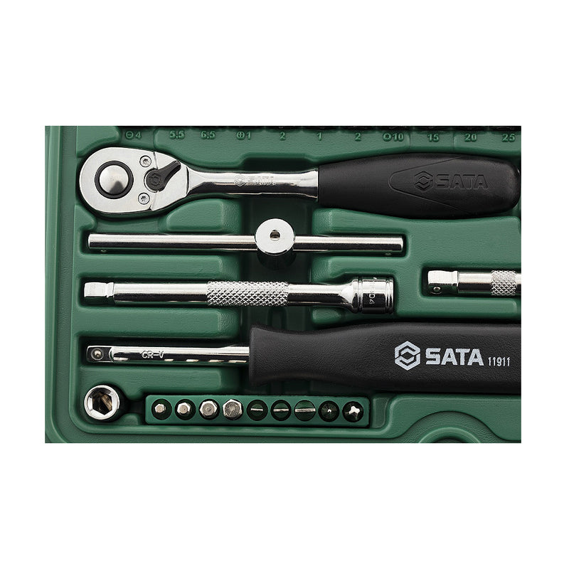 52個入り 1/4インチ ドクターソケットセット SATA 09002