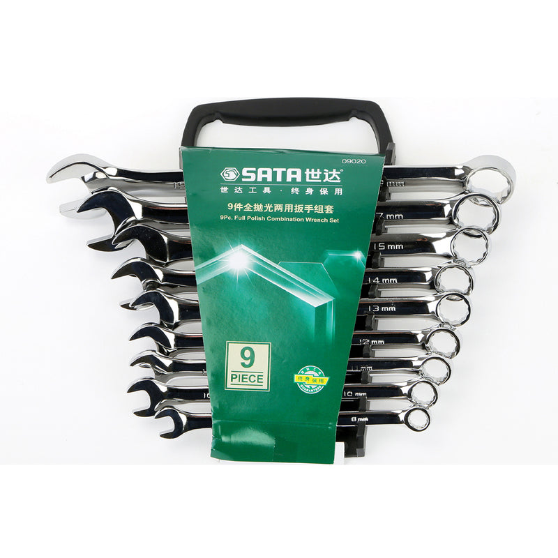 Bộ cờ lê vòng miệng 9 chi tiết SATA 09020 kích thước từ 8mm - 19mm