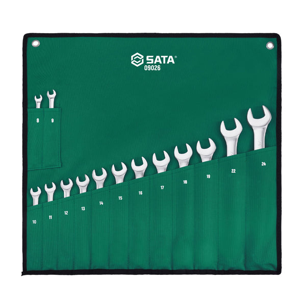 Bộ cờ lê vòng miệng 14 chi tiết SATA 09026 kích thước từ 8mm - 24mm