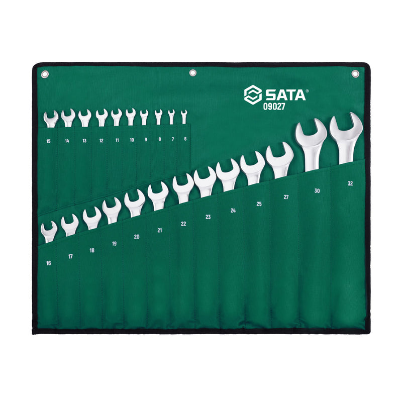 23件全抛光两用扳手组套 (6mm - 32mm）SATA 09027|