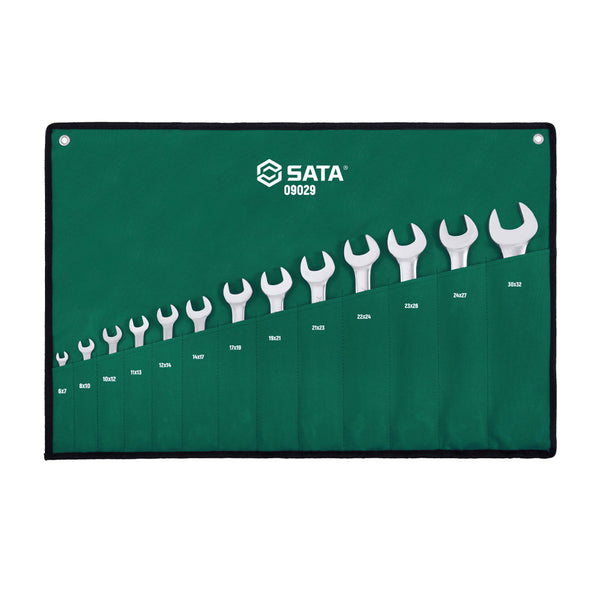 Bộ cờ lê 2 đầu miệng 13 chi tiết SATA 09029 kích thước từ 6mm - 32mm