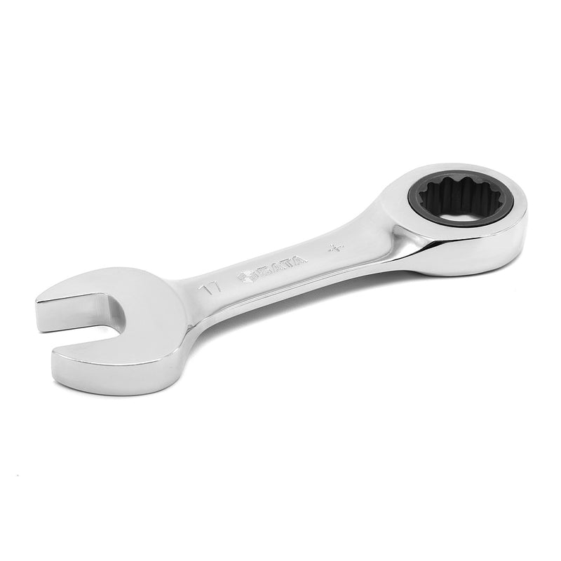 7点セット フルポリッシュ スタビーラチェットレンチセット 10mm - 19mm SATA 09034