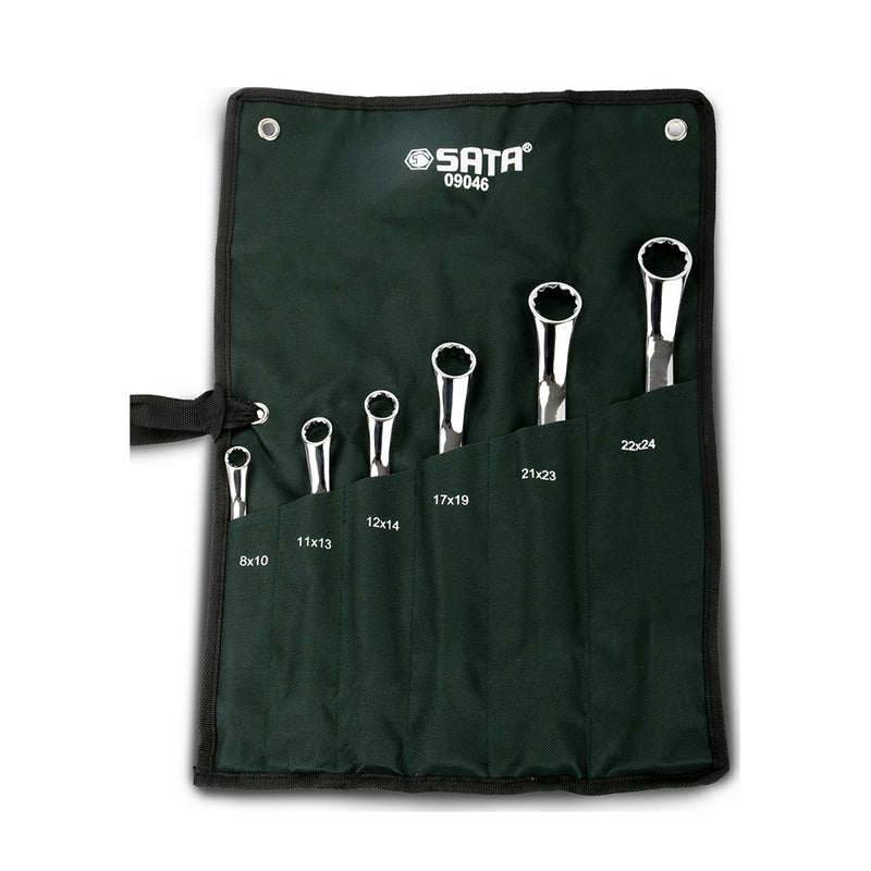 Bộ cờ lê hai đầu vòng 6 chi tiết (8mm - 24mm)
Size: 8x10 11x13 12x14 17x19 21x23 22x24mm SATA 09046