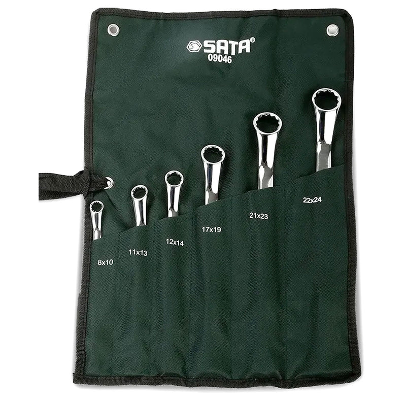 Bộ cờ lê 2 đầu vòng 6 chi tiết SATA 09046 kích thước từ 8mm - 24mm
