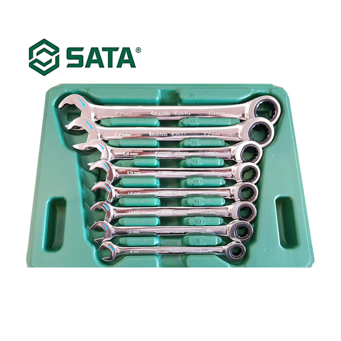 Bộ cờ lê vòng miệng tự động 8 chi tiết SATA 09079