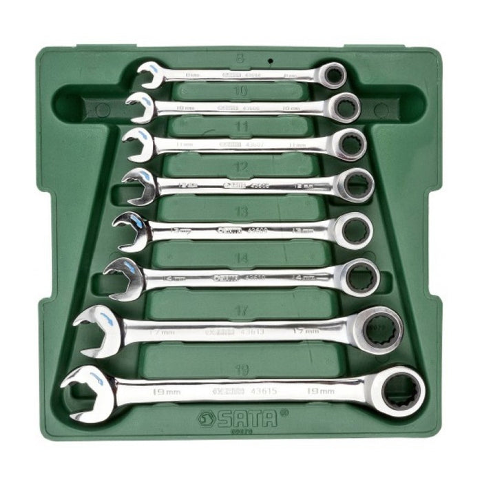 Bộ cờ lê vòng miệng tự động 8 chi tiết SATA 09079