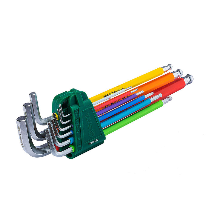 Bộ lục giác bi chống trượt 9 chi tiết, hệ mét 09101CH