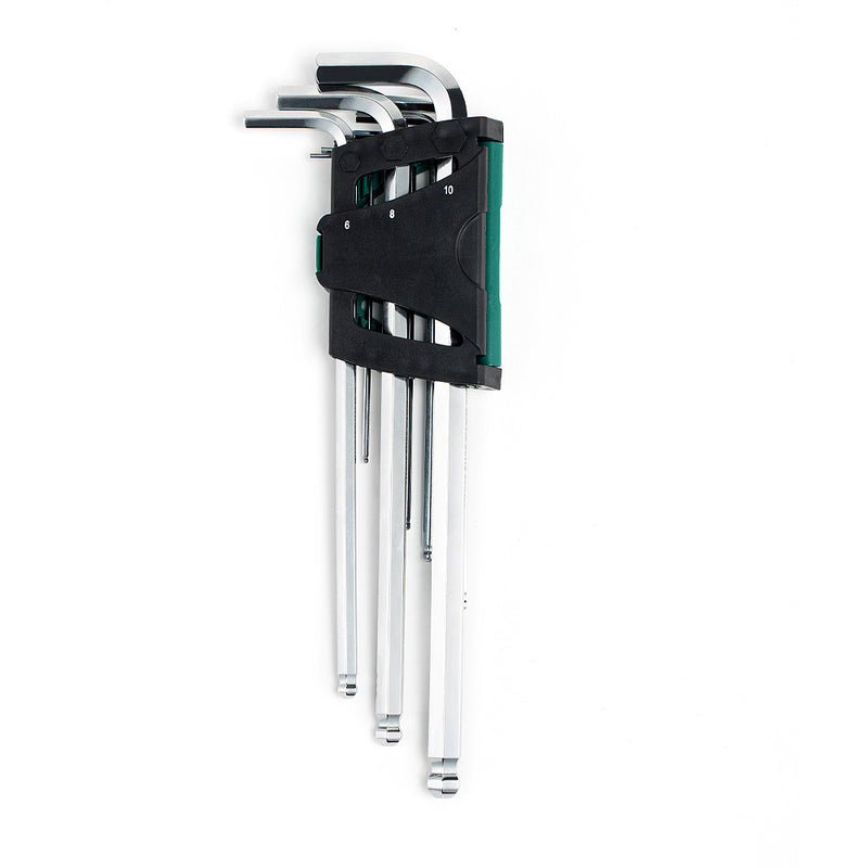 9Pc. Extra Long Ball Point Hex Key Set SATA 09101