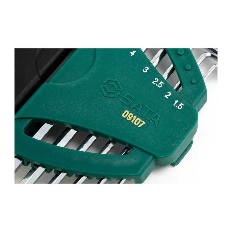9本組ロングアーム六角レンチセット SATA 09107
