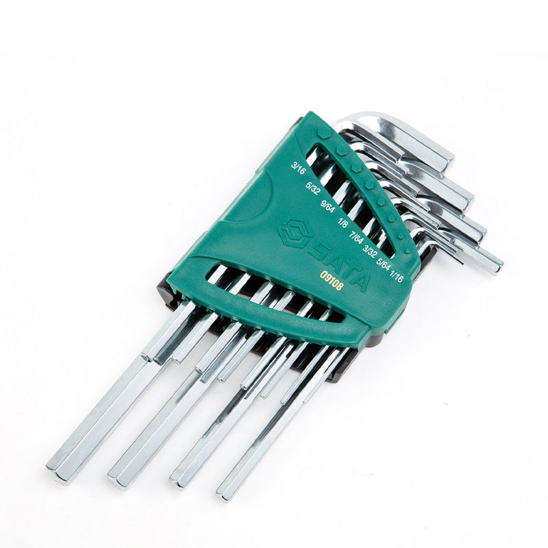 12件英制加长内六角扳手组套 SAE SATA 09108