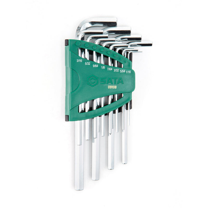 12件英制加长内六角扳手组套 SAE SATA 09108