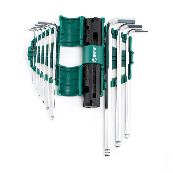 Bộ lục giác đầu bi loại dài 9 chi tiết  hệ mét SATA 09124