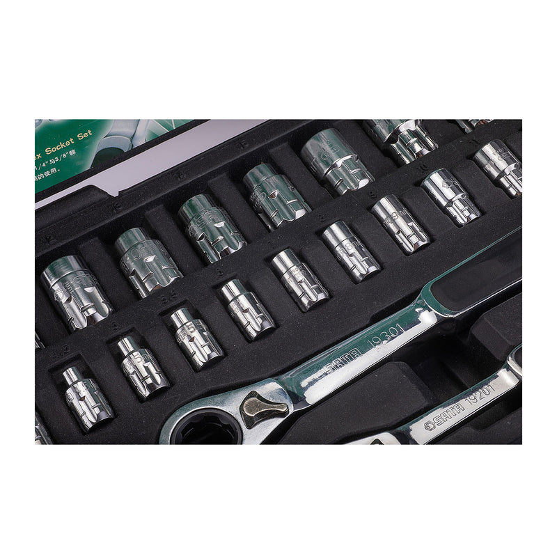 30個入り 13&amp;2MM Dr. パススルー ラチェットセット SATA 09132