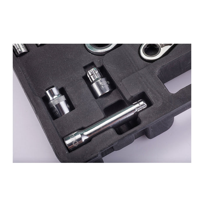 Bộ đầu tuýp xuyên tâm SATA 09132, kích thước 13 x 20mm, 30 chi tiết