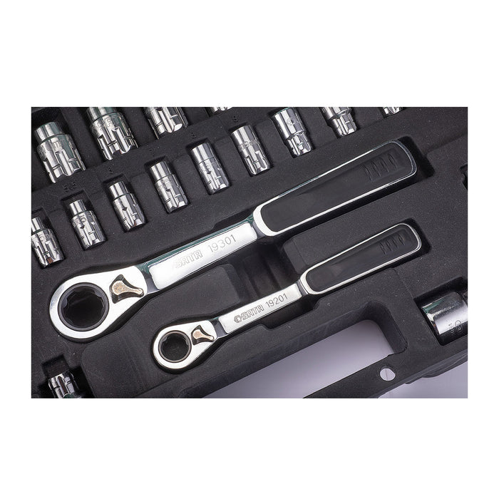 Bộ đầu tuýp xuyên tâm SATA 09132, kích thước 13 x 20mm, 30 chi tiết